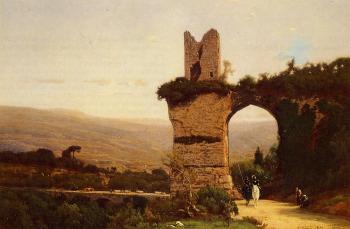 George Inness : The Commencement of the Galleria aka Rome the Appian Way